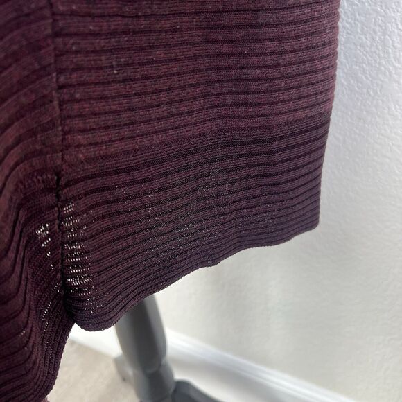 Rag & Bone Reanna 100% Merino Wool Asymmetrical Sweater Dress Sz S Maroon *READ* - Picture 8 of 8